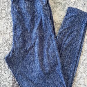 LuLaRoe Blue Leggings Stretchy Comfort Fit